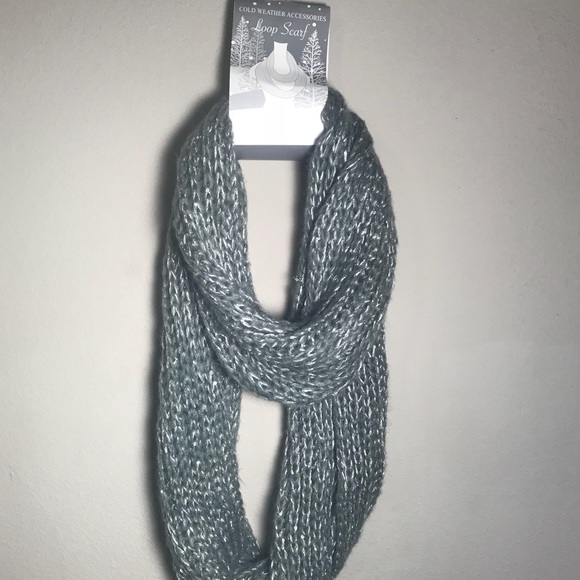 Sears Accessories - NWT Grey Soft Knitted Infinity Circle Scarf
